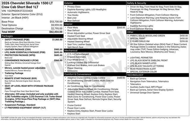 New 2026 Chevrolet Silverado 1500 LT w/ Safety Package AWD/4WD image 4