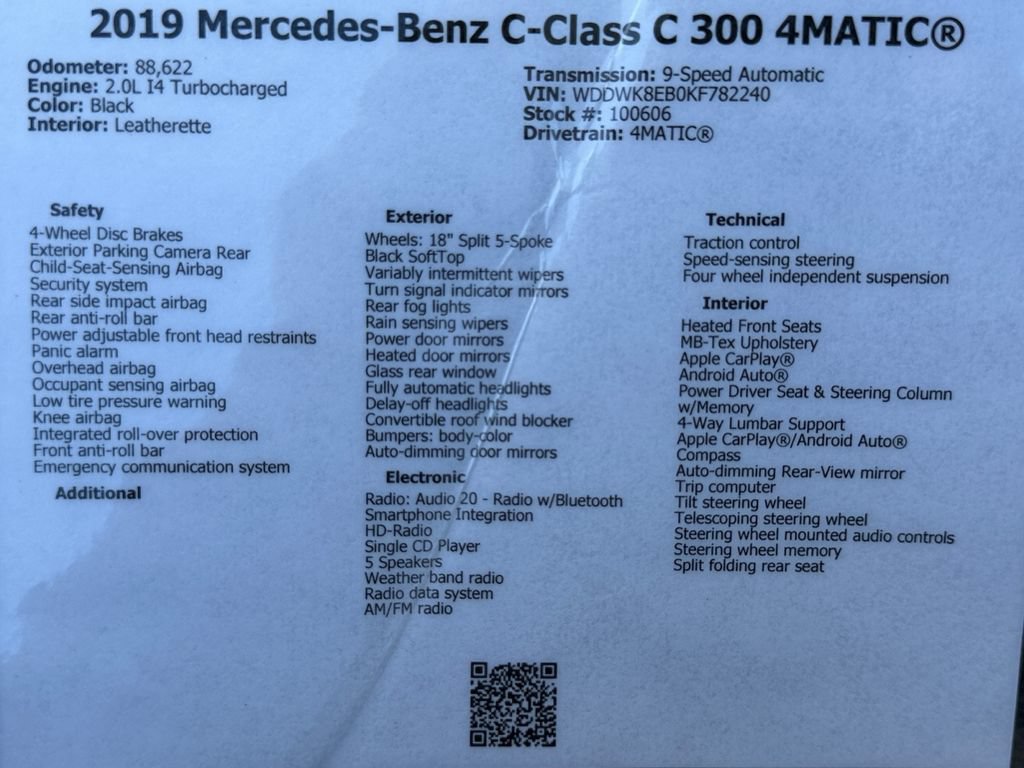 Used 2019 Mercedes-Benz C 300 4MATIC Cabriolet image 49