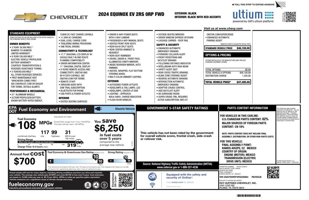 Used 2024 Chevrolet Equinox EV RS FWD image 2
