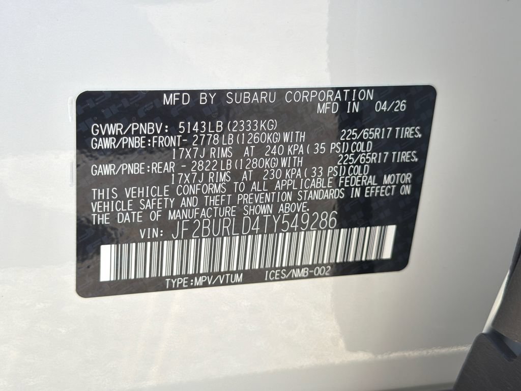 New 2026 Subaru Outback Wilderness w/ Wilderness Package AWD/4WD image 31