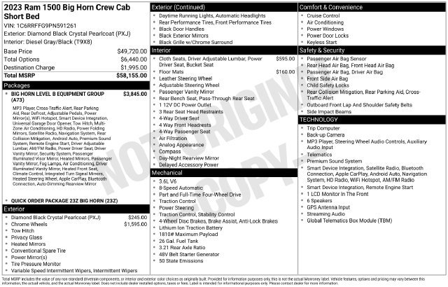Used 2023 RAM 1500 Big Horn AWD/4WD image 36