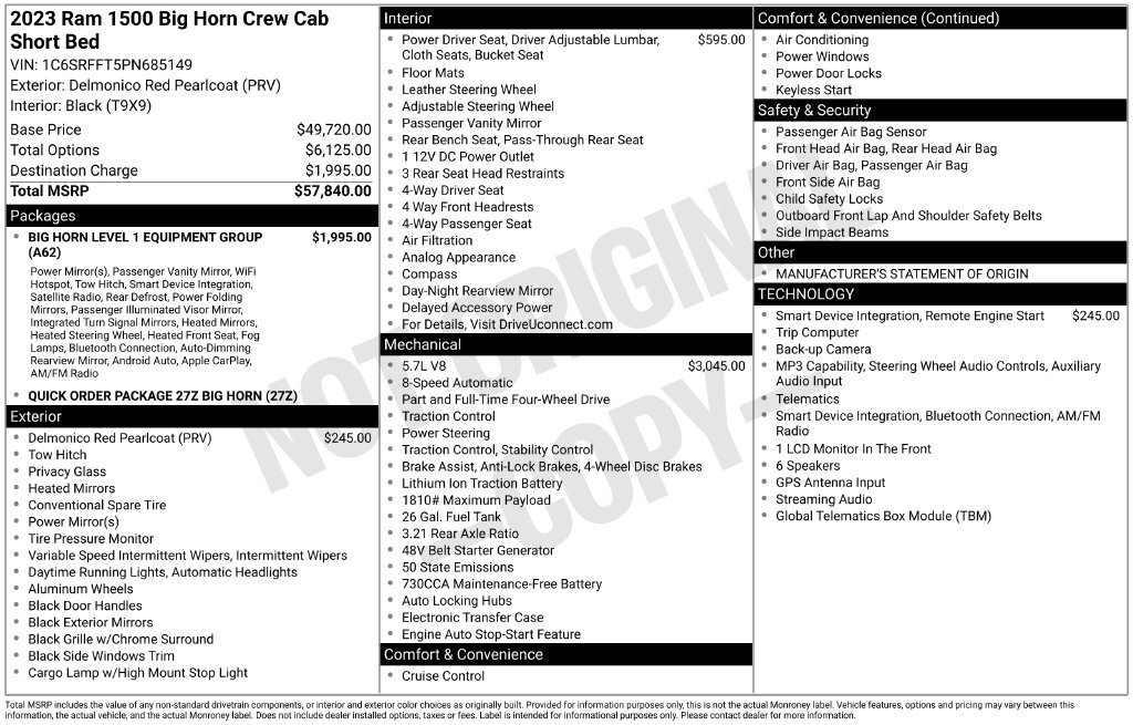 Used 2023 RAM 1500 Big Horn AWD/4WD image 5