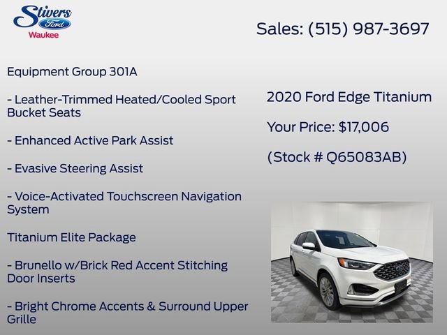 Used 2020 Ford Edge Titanium w/ Equipment Group 301A AWD/4WD image 16
