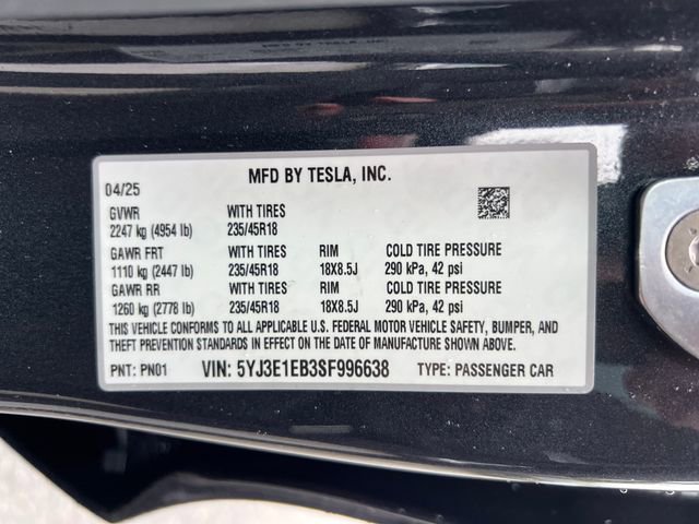 Used 2025 Tesla Model 3 Long Range image 20