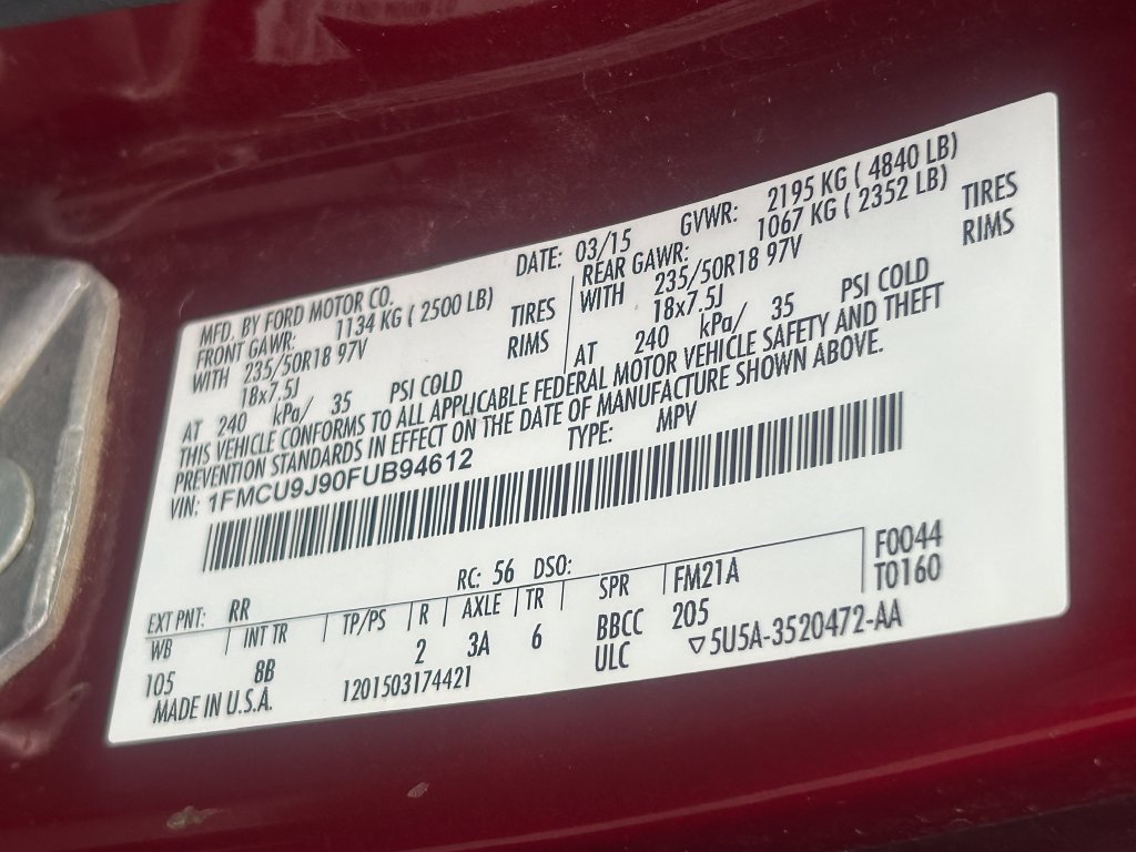 Used 2015 Ford Escape Titanium w/ Equipment Group 301A AWD/4WD image 33