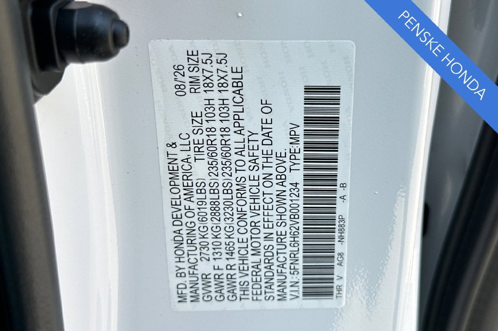 New 2027 Honda Odyssey EX-L image 35