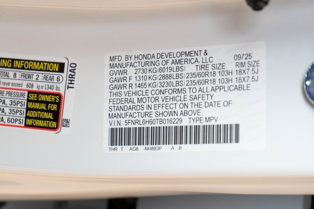 New 2026 Honda Odyssey EX-L image 33