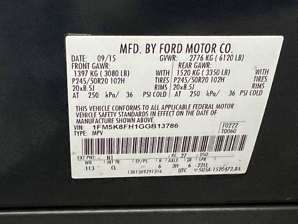 Used 2016 Ford Explorer Limited w/ Equipment Group 303A image 31