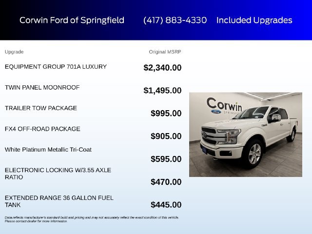 Certified 2019 Ford F150 Platinum w/ Equipment Group 701A Luxury AWD/4WD image 6