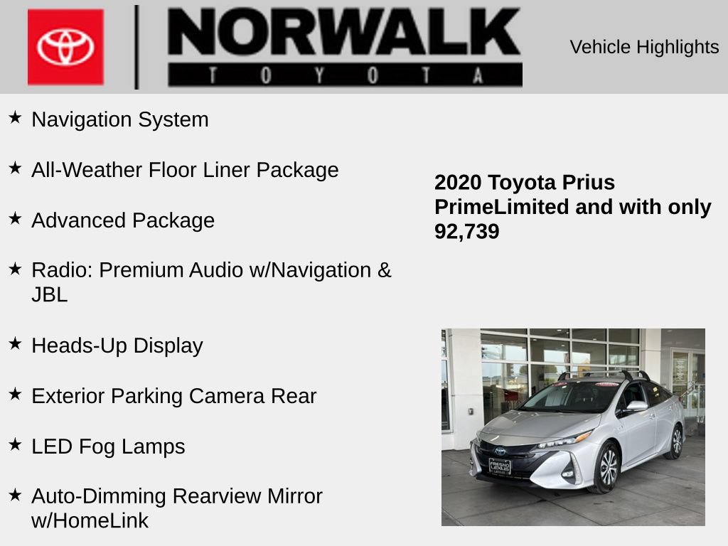Certified 2020 Toyota Prius Prime Limited FWD image 10