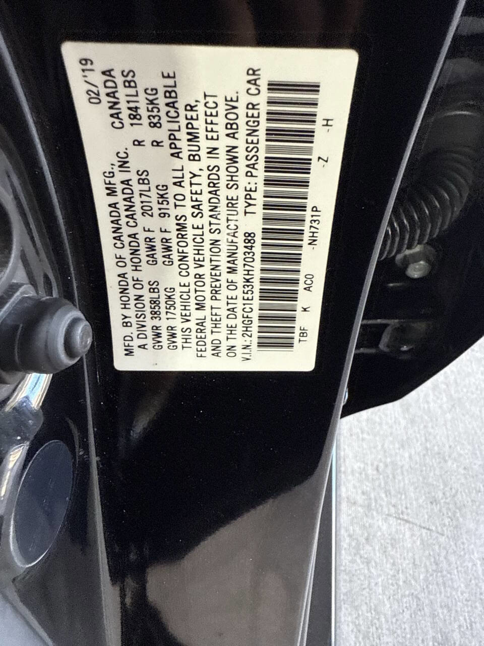 Used 2019 Honda Civic Si image 57