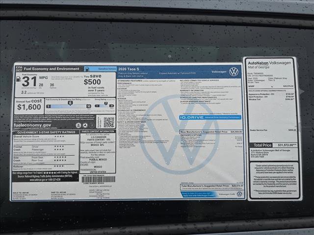 New 2026 Volkswagen Taos S image 18
