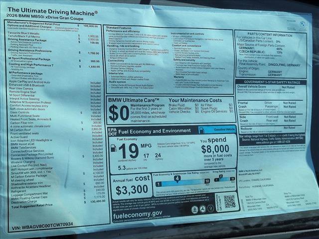 New 2026 BMW M850i xDrive w/ M Carbon Exterior Package image 18