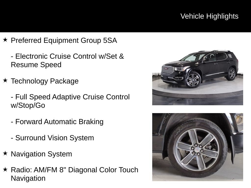 Used 2017 GMC Acadia Denali w/ Technology Package AWD/4WD image 7