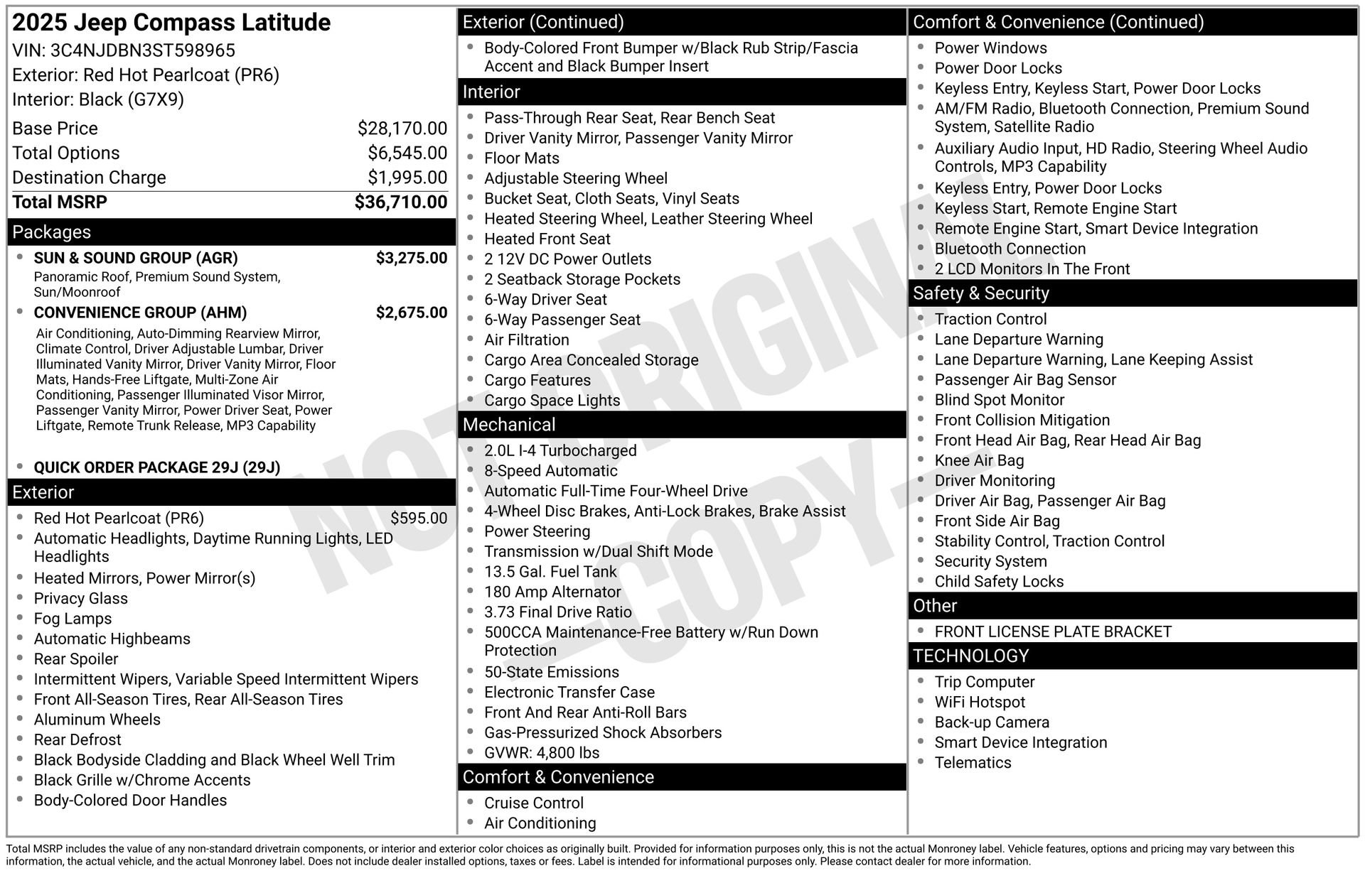 New 2025 Jeep Compass Latitude w/ Sun & Sound Group image 3