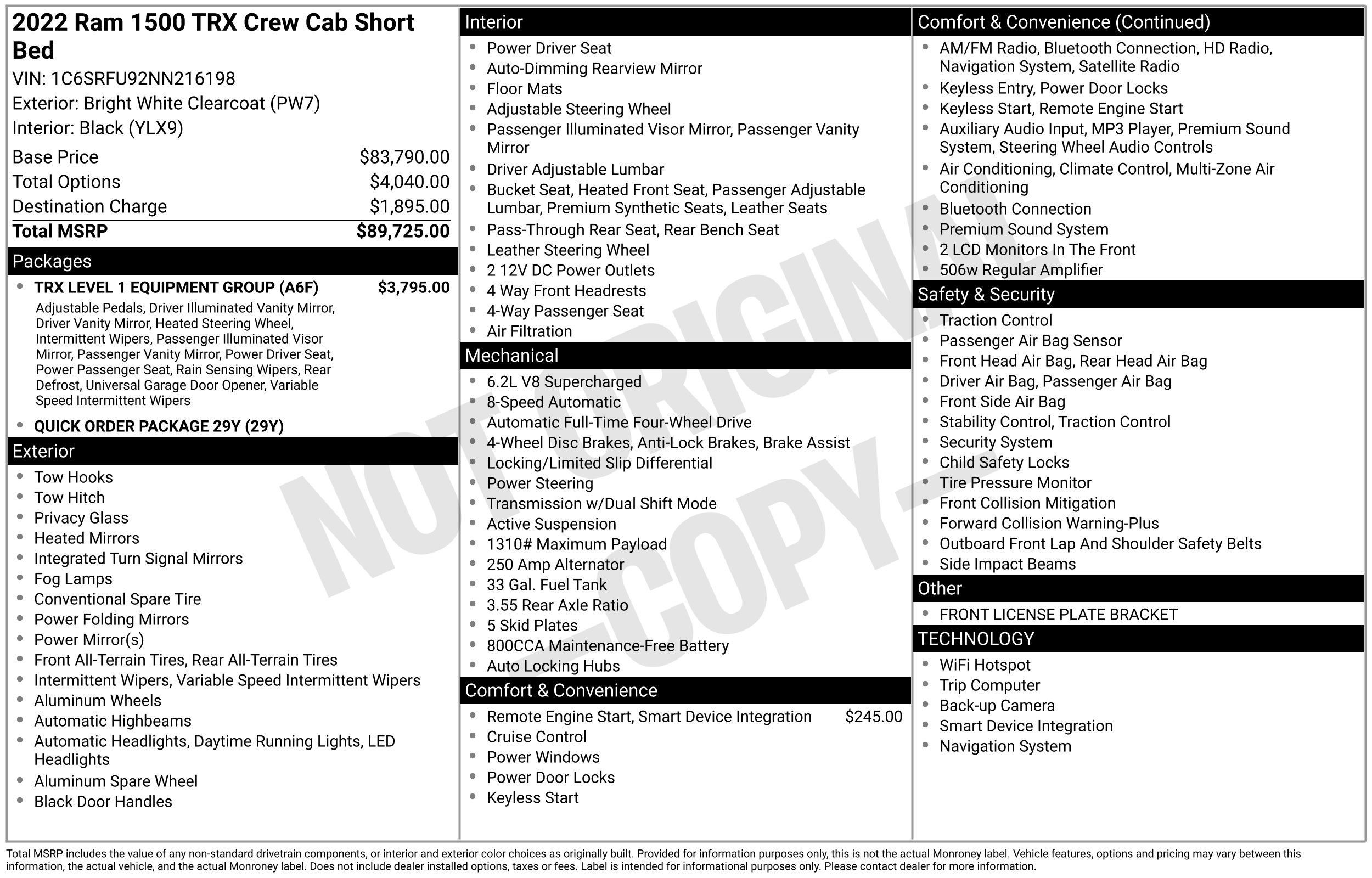 Used 2022 RAM 1500 TRX w/ TRX Level 1 Equipment Group image 44
