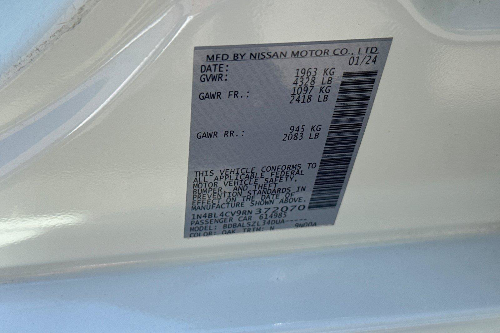 Certified 2024 Nissan Altima 2.5 SR FWD image 28