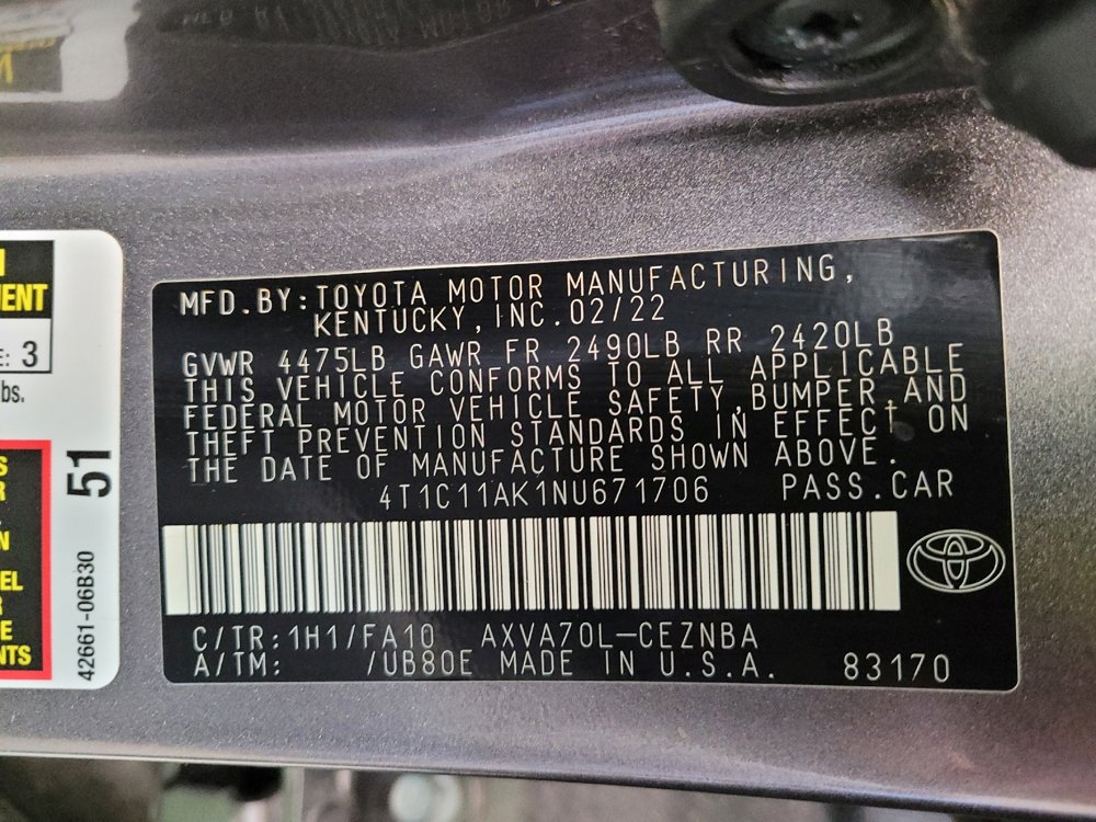 Used 2022 Toyota Camry LE image 33