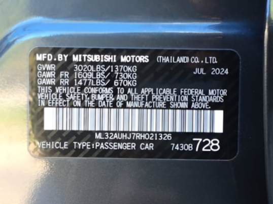 Used 2024 Mitsubishi Mirage ES FWD image 27