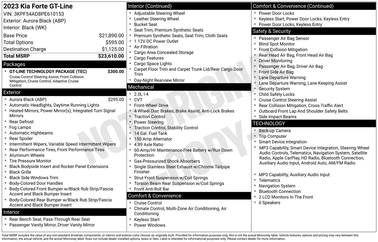 Used 2023 Kia Forte GT-Line w/ GT-Line Technology Package image 26