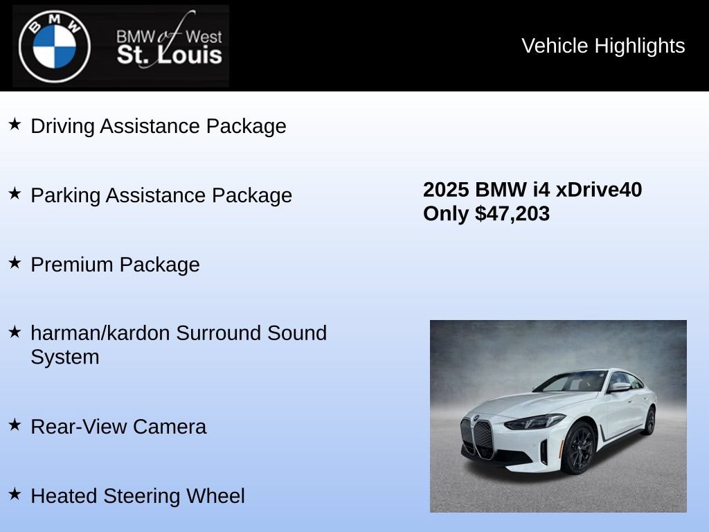 Used 2025 BMW i4 xDrive40i w/ Premium Package AWD/4WD image 8
