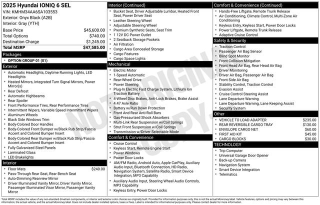 New 2025 Hyundai Ioniq 6 SEL image 20