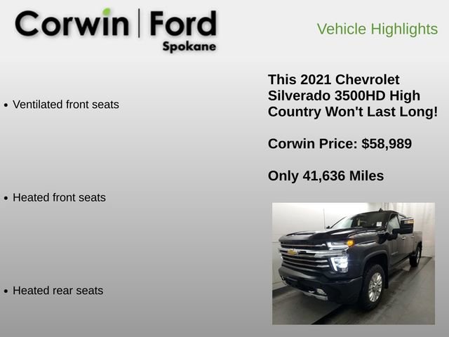 Used 2021 Chevrolet Silverado 3500 High Country w/ Z71 Off-Road Package image 12