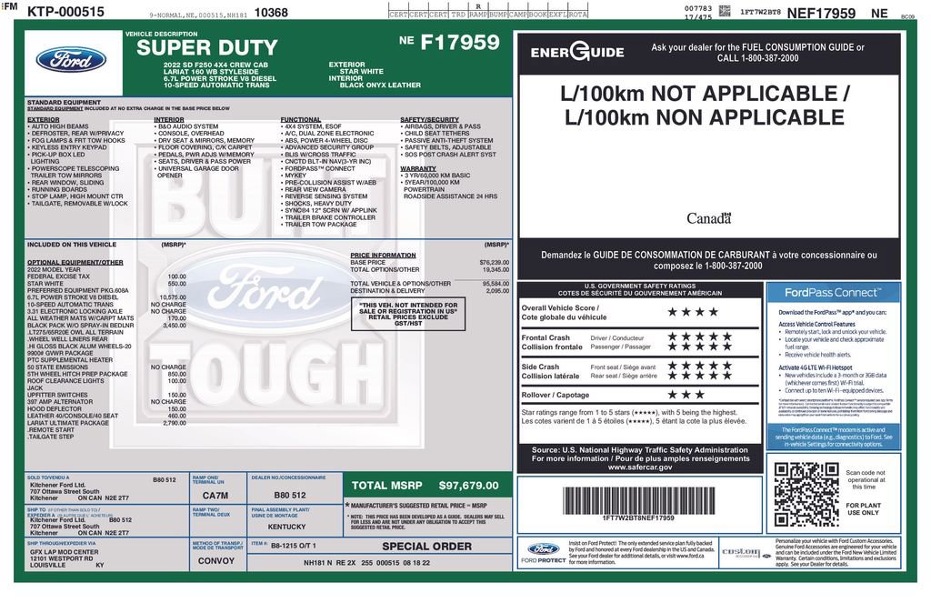 Used 2022 Ford F250 Lariat w/ Black Appearance Pkg image 12