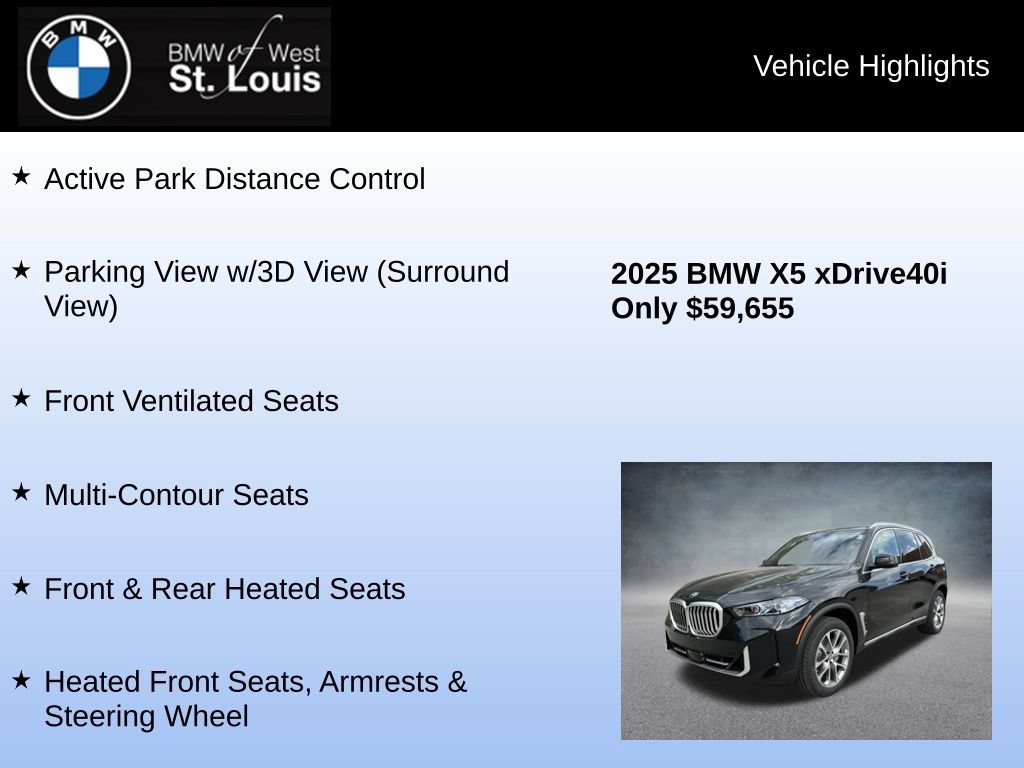 Used 2025 BMW X5 xDrive40i w/ Climate Comfort Package AWD/4WD image 24