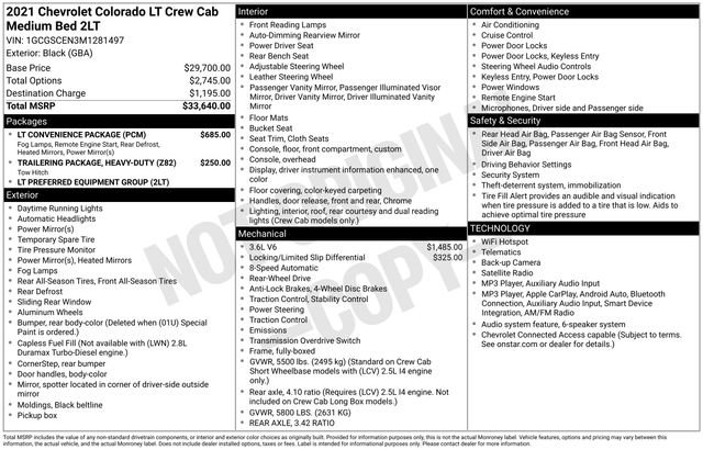Used 2021 Chevrolet Colorado LT w/ LT Convenience Package RWD image 11