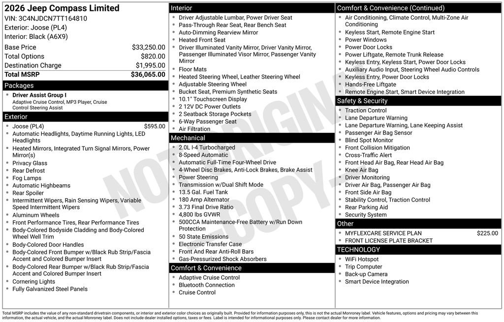 New 2026 Jeep Compass Limited AWD/4WD image 5