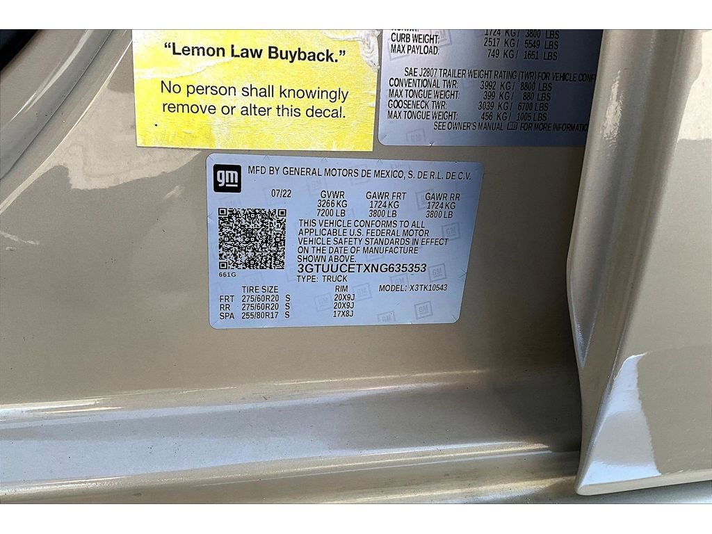 Used 2022 GMC Sierra 1500 Elevation image 17