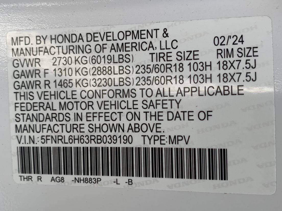 Certified 2024 Honda Odyssey EX-L image 42