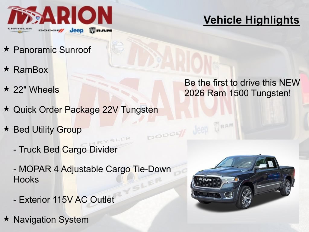 New 2026 RAM 1500 Tungsten w/ Bed Utility Group AWD/4WD image 5