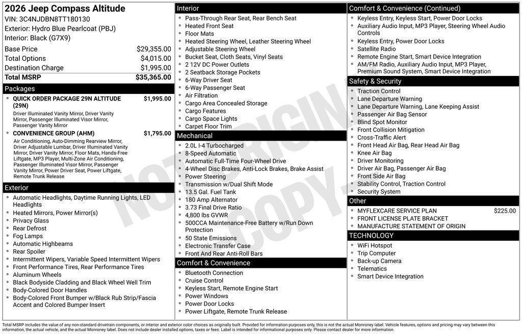 New 2026 Jeep Compass Latitude AWD/4WD image 8