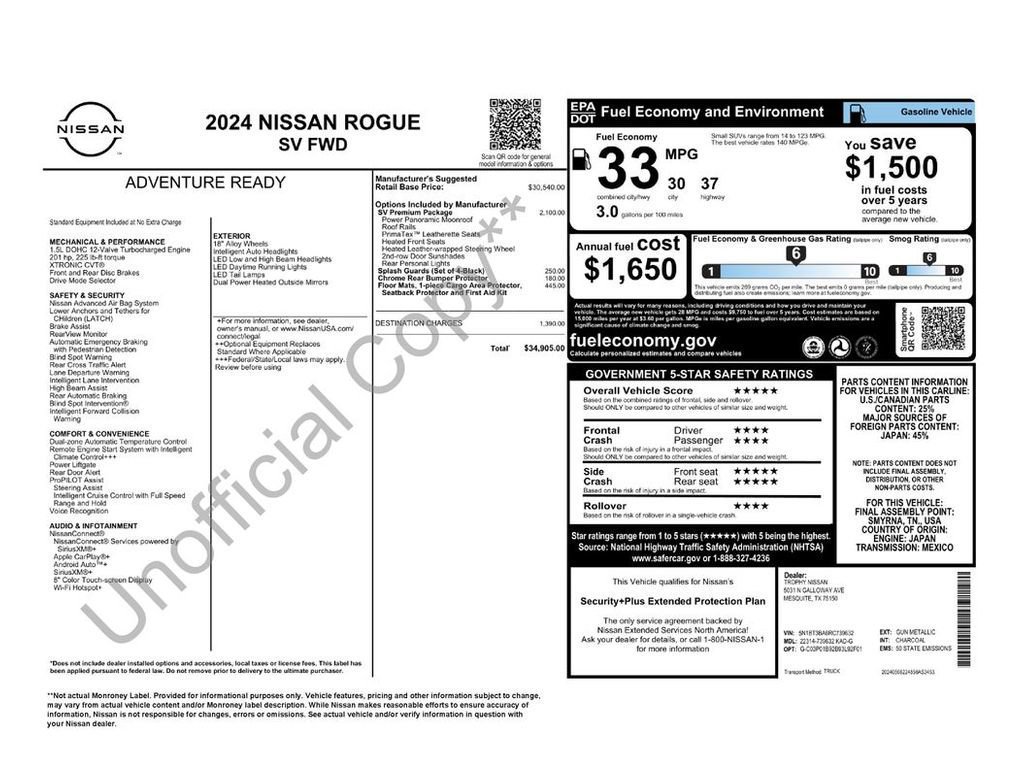 Used 2024 Nissan Rogue SV w/ SV Premium Package image 4