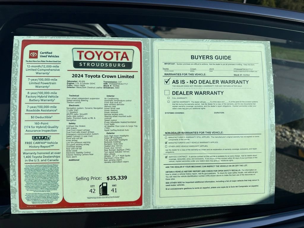 Certified 2024 Toyota Crown AWD/4WD image 30