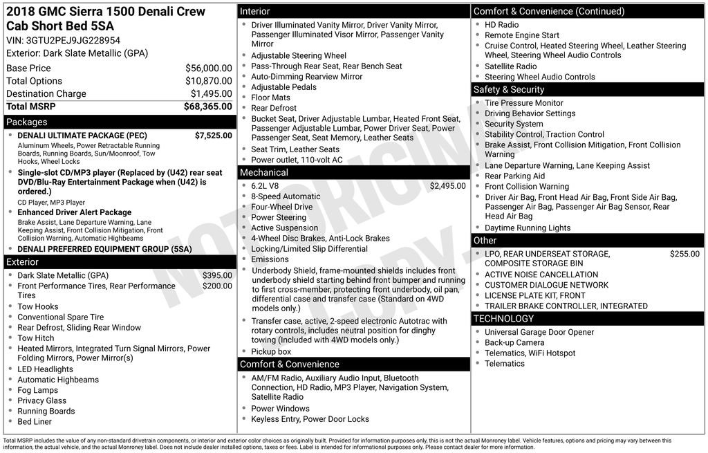 Used 2018 GMC Sierra 1500 Denali w/ Denali Ultimate Package image 36