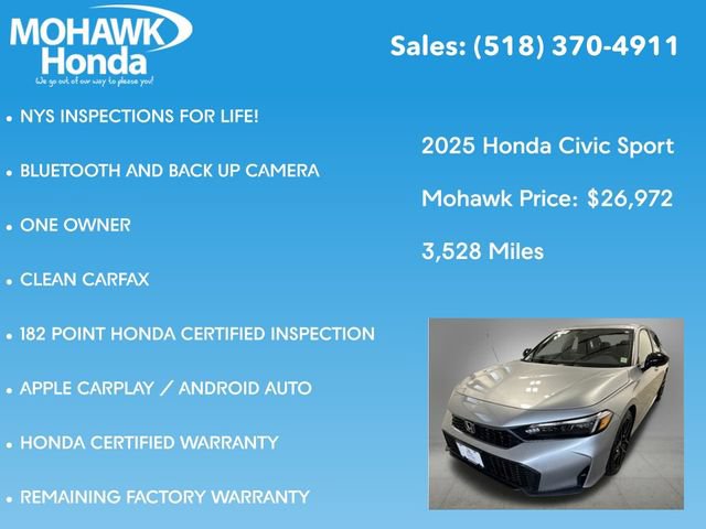 Certified 2025 Honda Civic Sport image 8