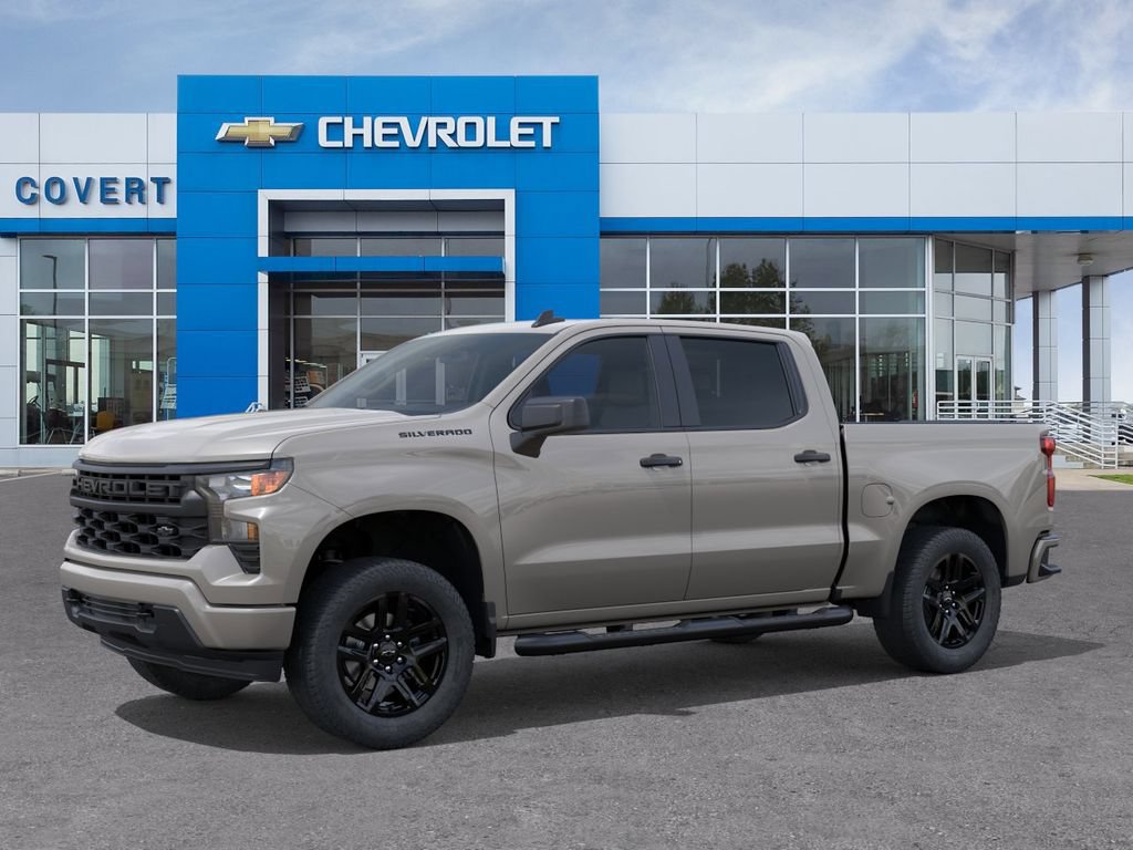New 2026 Chevrolet Silverado 1500 Custom w/ Turbomax Blackout Package RWD image 2