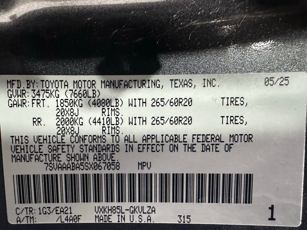 Used 2025 Toyota Sequoia Limited w/ Nightshade Package image 11