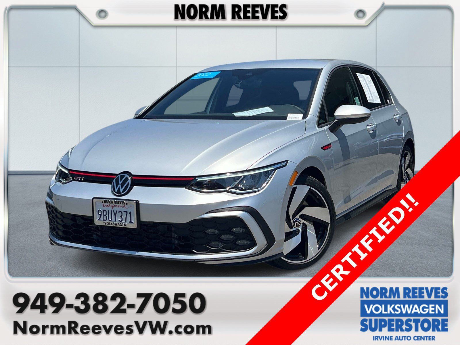 Certified 2022 Volkswagen GTI S FWD image 1