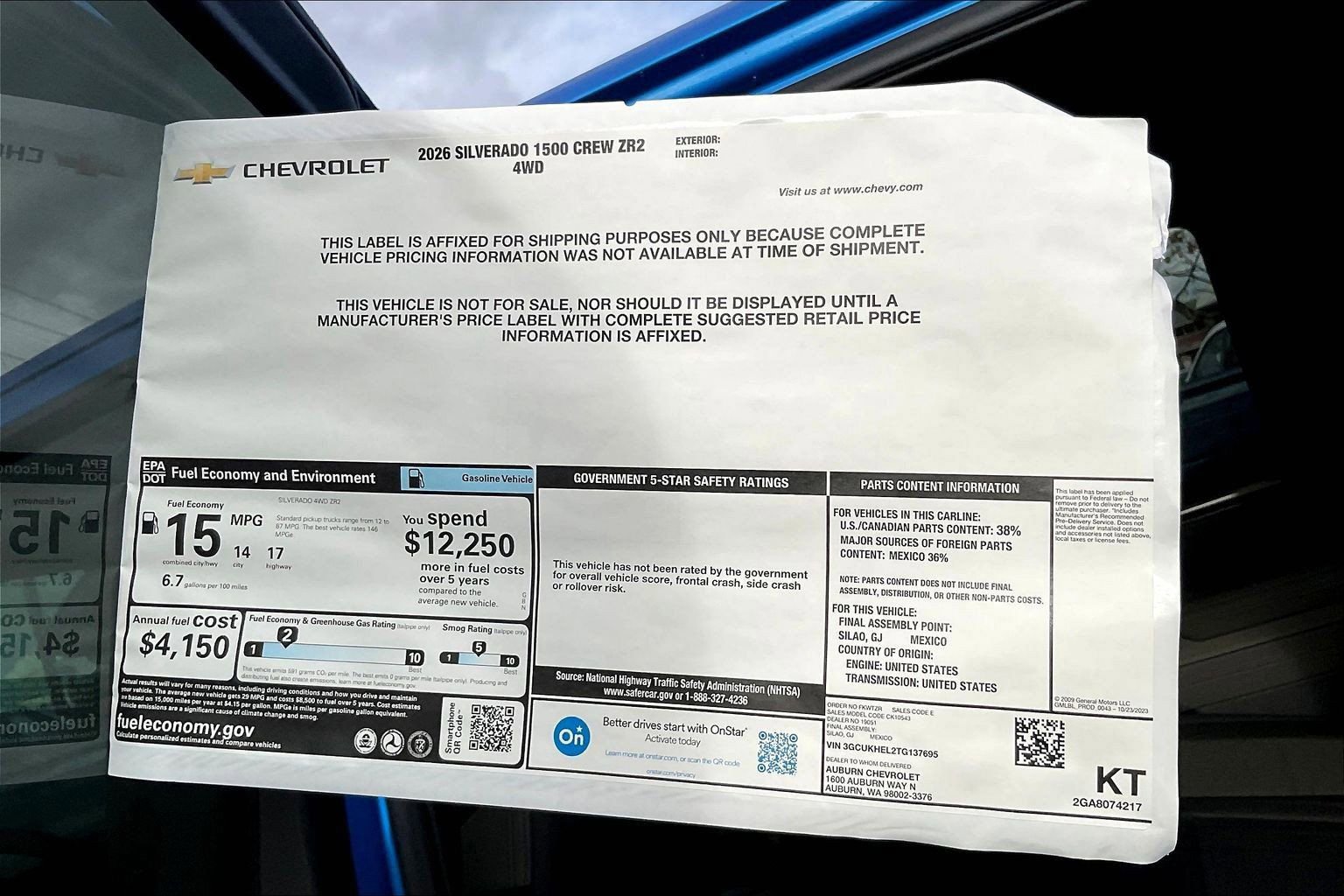 New 2026 Chevrolet Silverado 1500 ZR2 w/ LPO, Dark Essentials Package image 14