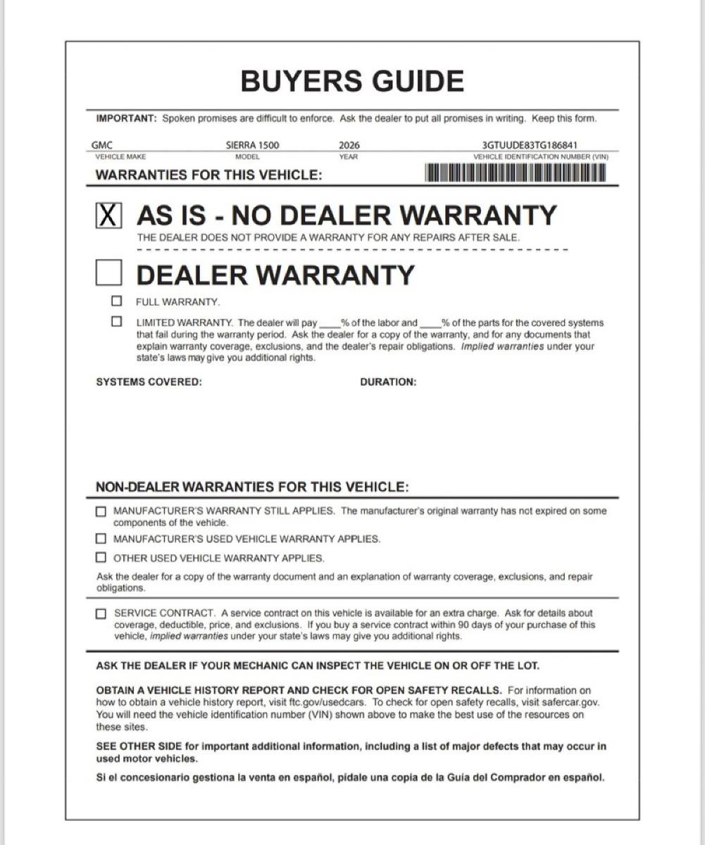 Used 2026 GMC Sierra 1500 SLT w/ SLT Premium Plus Package AWD/4WD image 27