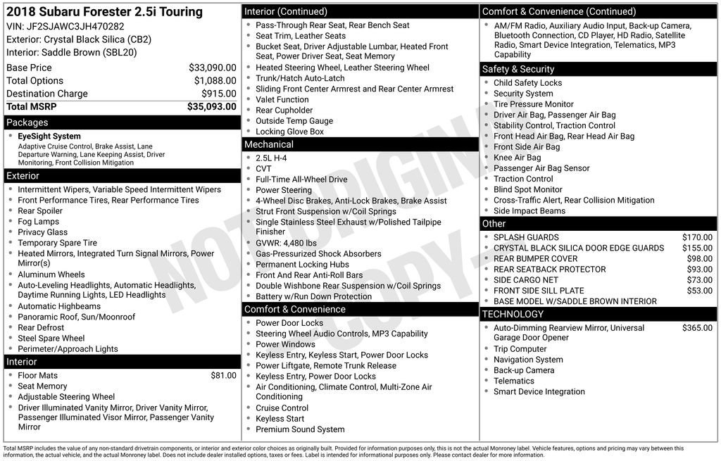 Used 2018 Subaru Forester 2.5i Touring image 11