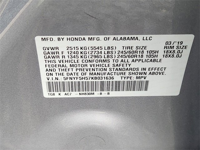 Certified 2019 Honda Pilot EX-L image 22