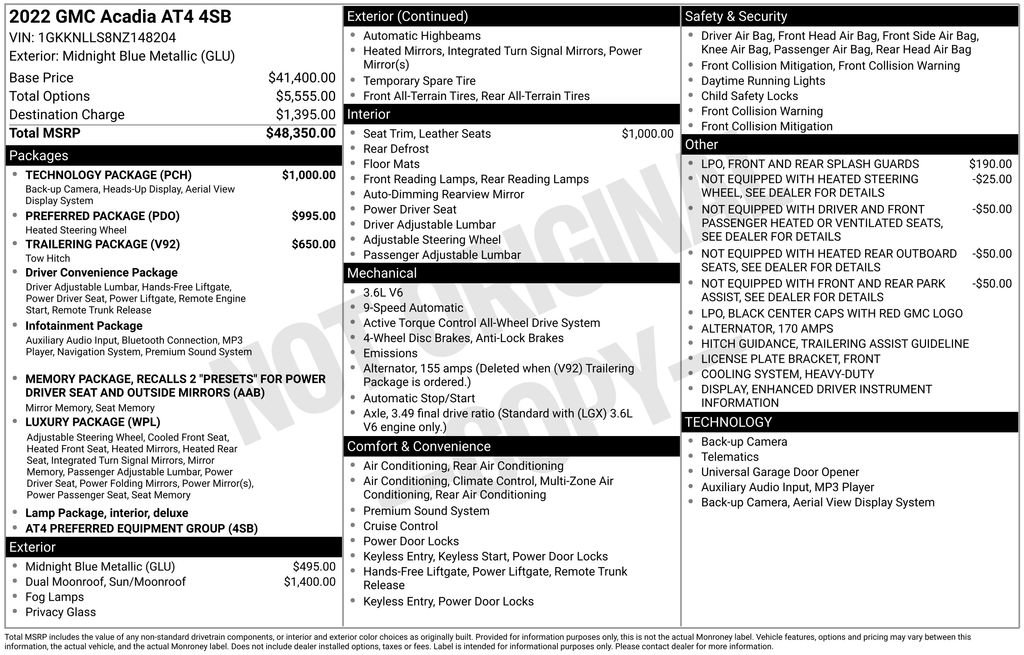 Certified 2022 GMC Acadia AT4 w/ Technology Package AWD/4WD image 26
