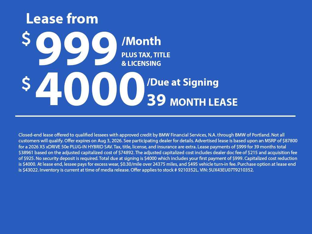 Used 2026 BMW X5 xDrive50e w/ M Sport Package AWD/4WD image 2