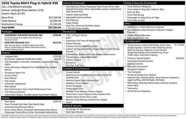 New 2026 Toyota RAV4 XSE w/ Panoramic Sun Roof Package AWD/4WD image 32