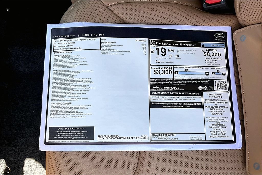 New 2026 Land Rover Range Rover Autobiography AWD/4WD image 15